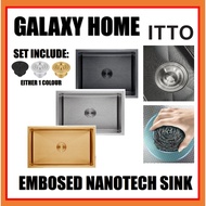 ITTO 347/EB 359/EB 375/EB 385/EB Embossed Nano Undermount Kitchen Sink