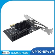 PCI-E Expansion Card PCI-E Expansion Card Adapter 6Gbps PCI-E X1/X4/X8/X16 to SATA3.0 6 Port Riser S