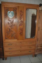 古董台灣檜木衣櫃高214寬127長57公分可交換物品