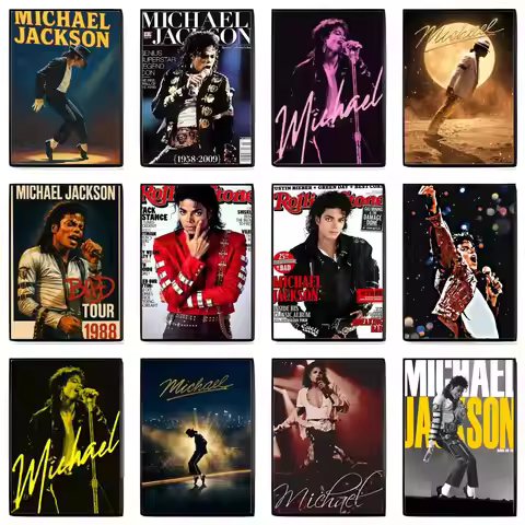 The King of Pop Michael Jackson MJ Poster High-definition Art Sticker Self Adhesive Waterproof Home 