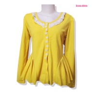 Yellow cardigan