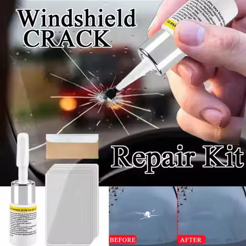 Professional Auto Glass Repair Kit – Upgraded Windshield Crack Repair Fluid for Scratch & Chip Resto