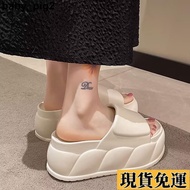 Heightening Slippers Women Thick-Soled 9CM Sandals Outdoor Wearing Beach Flip-Flops Anti-Slip Lightw