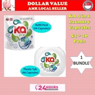 [🔥FREE SHIPPING >> USE VOUCHER 🔥] KA 4 in 1 Antibacterial Laundry Capsules Detergent REFILL/TUB