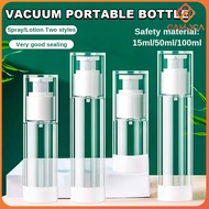 Cc Portable Vacuum Airless Pump Spray Lotion Bottle 15ml/50ml/100ml Travel Refillable Bottle
