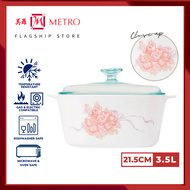 Corningware 3L Casserole with Glass Cover | Peony Bouquet A-3-PNB/CL1