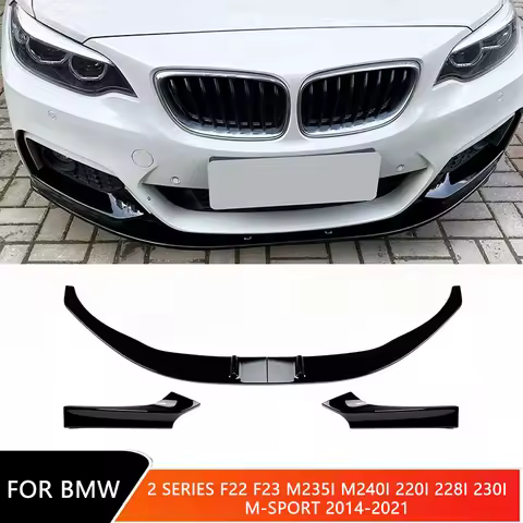 Front Bumper Lip Splitter for BMW 2 Series F22 F23 M235i M240i 220i 228i 230i M-Sport 2014-2021 Car 