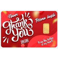 Public Gold 0.5 Gram Thank You free Gold Card Holder