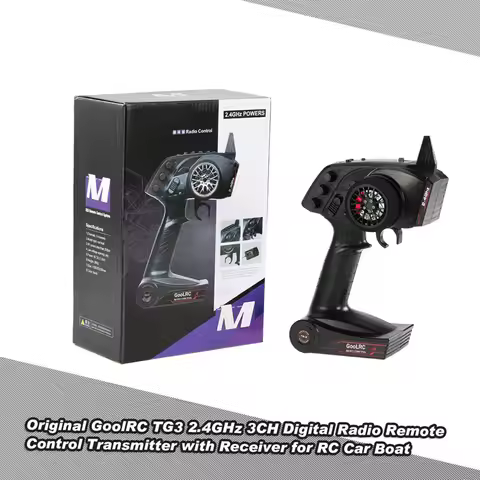 US Remote GoolRC TG3 2.4GHz 3CH Digital Radio Remote Control Transmitter with Receiver for RC Car Bo