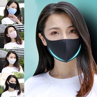 Ice SilkReady Stock Cotton Mouth Mask Breathable Unisex Ice Silk Cotton Face Mask Reusable Cotton Dust Mask Anti Pollution Soft Black