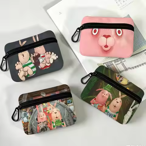 USAVICH Cartoon Customizable Lightweight Oxford Fabric Coin Purse Carabiner Hook Design Mini Card Ke