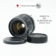 [Used in Japan] " Vintage Lens " MC W.ROKKOR-HG 35mm f/2.8 Minolta Released in 1966 Japan