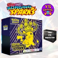 Pokemon TCG SV08 Surging Sparks Elite Trainer Box ETB [FREE ETB Protector]