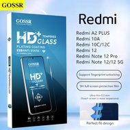 GOSSR 9H ฟิล์มกันมอง เต็มจอ สำหรับ Xiaomi Redmi A2+ PLUS 10A 10C 12C Redmi 12 Note 12 Pro Note 12/12 5G 8K HDกระจกนิรภัย Redmi 12 ตัวป้องกันหน้าจอโทรศัพท์มือถือ กันฝุ่นและกัน