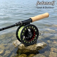 EDANAD Fly Reel Combo, Aluminum Backing Leader Fly Fishing Reel, Lightweight WF Floating Fly Line 3/