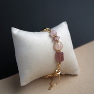 【沁妍】天然石 手鐲 手鍊 | 粉晶 草莓晶 招桃花
