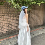 Miller 米樂-睫毛蕾絲/雙層中長款頭紗