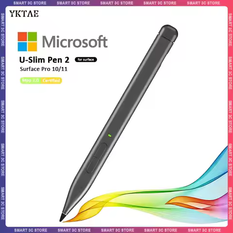 Slim Pen 2 For Microsoft Surface Pro 10 8 9 4096 Palm Rejection Ink Stylus Pencil For Surface Laptop