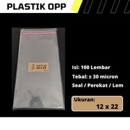 OPP Plastic Size 12 cm x 22 cm / 12x22 cm / 12 x 22 cm