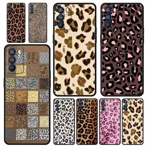 Fashion Tiger Leopard Print Case For Oppo Reno13 Reno12 Reno11 F Reno10 Pro A54 5G Find X5 A53 A52 A