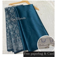 Bridesmaind Songket Fabric Package & Velvet Satin Fabric, silk Satin Fabric, premium Velvet Satin