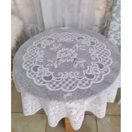 120cm Round Tablecloth Polyester Elegant Lace Floral Motif Guest Table Terrace Buffet Table Table Cl