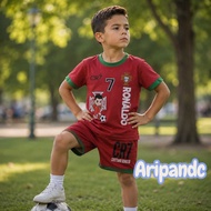 / Children's Clothing Set CR 7 Short Sleeve T-Shirt / Boys and Girls T-Shirt T-Shirt Suit