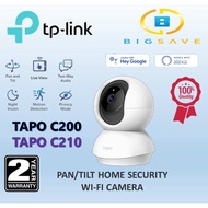 TP-LINK TAPO C200 2MP / TAPO C210 3MP PAN/TILT HOME SECURITY WIFI CAMERA