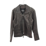 【二手】Emporio Armani 男士黑色皮夾克