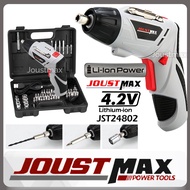 47pcs Joustmax / MacePlus Rechargeable Cordless Screwdriver Drill Machine/ Mesin Tangan Pemutar Skru