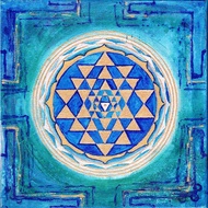 Sri Yantra wall art inspirational Gallery Wrapped Giclee print on Canvas gift