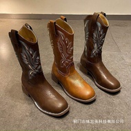 Western Cowboy Boots Women Embroidered Riding Boots Martin Boots Chelsea Boots Long Boots