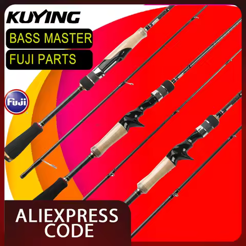 KUYING-CONQUEROR Bass Master Fishing Lure Rod, 6.6-6.9ft, M, ML Fast Action, FUJI Carbon Spinning Ca