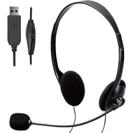 TINGDA USB Computer Headset, Lightweight PC Headset with Microphone Noise Cancelling, Wired Headphon