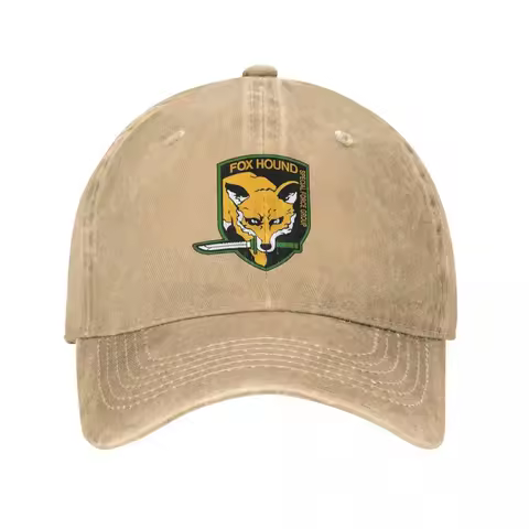 Metal Gear Solid FOXHOUND Baseball Caps Vintage Distressed Washed Snapback Hat Unisex Outdoor Activi