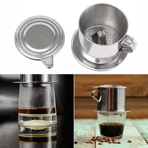 Stainless Steel Vietnam Vietnamese Coffee Simple Drip Filter Maker Infuser New Vietnam Coffee Mug Cu