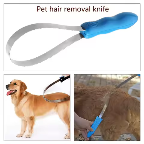 Pet Dog Horse Metal Sweat Scraper Shedding Blade Brush Grooming Hair Care Tool Horse Grooming Tool C