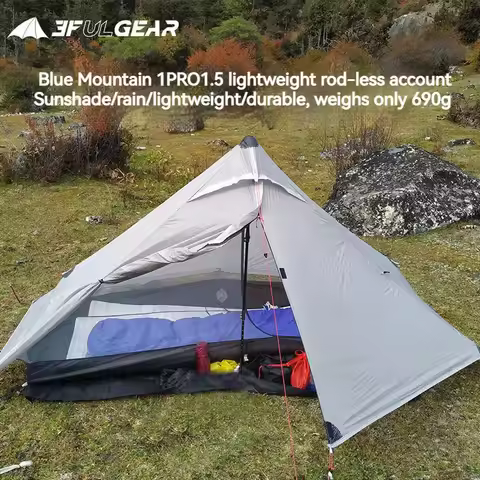 3F UL GEAR LanShan1 Pro Ultralight Hiking Tent 20D Double Layer Silicone Outdoor Waterproof Windproo