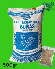 Repack 500gr Pakan Ayam BURAS Tanpa AGP Makanan Ayam Wonokoyo