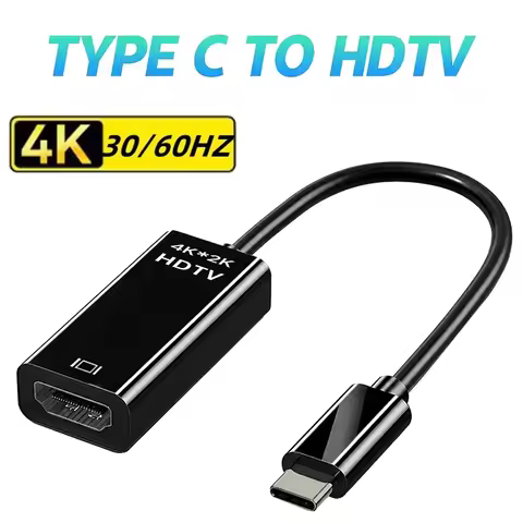 Type C to HDMI-compatible Cable Adapter USB C to HDTV Converter HD Type C to HDTV Cable Adapter For 