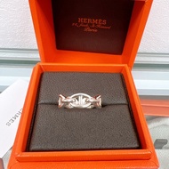 55碼✨Hermes chaine d’ancre enchainee 豬鼻子銀戒指
