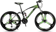 Fashionable Simplicity Full Suspension Mountain Bike 26 Inches Wheel 21/24/27/30 Speed Gear System With High Carbon Steel Frame Front and Rear Disc Brake Dual Suspension Unisex Adult Mountain Bicycle