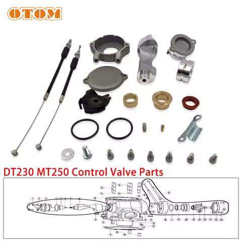 Motocross Control Valve Repair Part Switch Exhaust Cover Cable Wire Seal Bushing Spring Sleeve Kit F