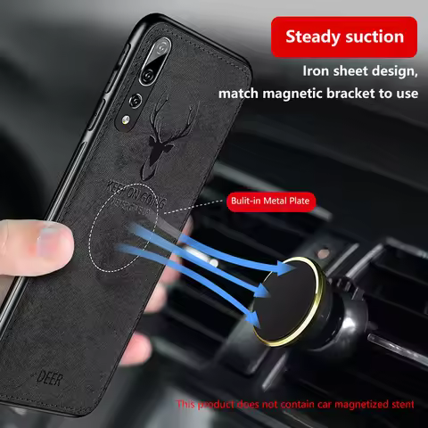 Built-in Magnet Case For Huawei Y6 Y7 P20 P30 Pro P smart plus 2019 Honor 10i 20i 8C 8X 10 9 8 lite 