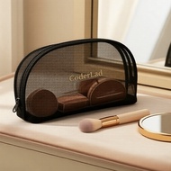 Hollow mesh 2-zip toiletry pouch set for beauty