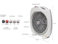 Quạt Bàn Đảo 4 Tấc Senko BD1410 Hàng chính Hãng