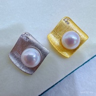 Necklace Sterling Silver Diamond-Shaped Silver Accessories Pearl S925 Pendant Universal Buckle DIY C