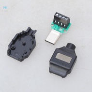 pri Lightweight USB Type C Male Connector Plug Adapter Support 480Mbps Data Transfer and 65W Chargin