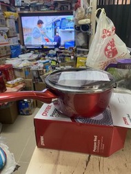 【即日交收】Pyrex 紅色單柄煲連蓋