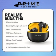 REALME Techlife Buds T110 TWS Wireless Earphones | 5.4 Bluetooth | AI ENC Noise Cancellation | 38-Ho
